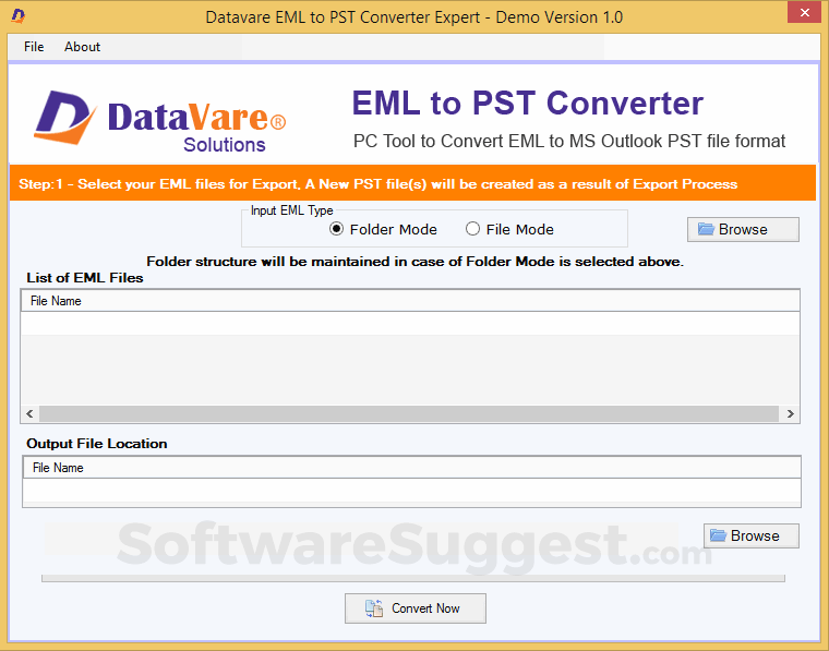 DataVare EML to PST Converter Screenshot1